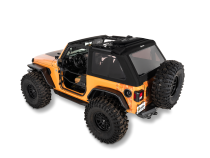 Jeep Wrangler Trektop Glide Slantback Soft Tops For Jeep 2018-Current Wrangler JL 2 Door Black Diamond Bestop