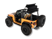 Jeep Wrangler Trektop Glide Slantback Soft Tops For Jeep 2018-Current Wrangler JL 2 Door Black Diamond Bestop