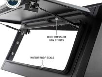 Expedition Truck Cap W/Full Wing Doors, Front and Rear Windows and 3rd Brake Light 2016-2023 Toyota Tacoma 5 Foot Bed Overland Vehicle Systems