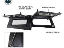 Expedition Truck Cap W/Full Wing Doors, Front and Rear Windows and 3rd Brake Light 19-24 Ram 1500 5.7 Foot Bed Overland Vehicle Systems
