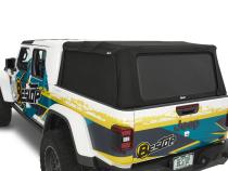 Supertop Truck Bed Cap 2 For Jeep 2020-2024 Gladiator 5.0 Foot Black Diamond PVC Coated Sailcloth No Drill Bestop