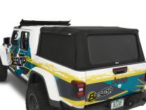 Supertop Truck Bed Cap 2 For Jeep 2020-2024 Gladiator 5.0 Foot Black Diamond PVC Coated Sailcloth No Drill Bestop