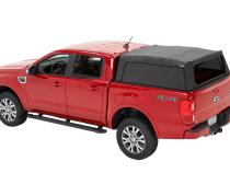 Supertop Truck Bed Cap 2 For Ford 2019-2024 Ranger 5.0 Foot Black Diamond PVC Coated Sailcloth No Drill Bestop
