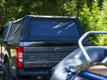 Supertop Truck Bed Cap 2 For Ford 2017-2024 F-250SD/F-350SD 6.8 Foot Black Diamond PVC Coated Sailcloth No Drill Bestop