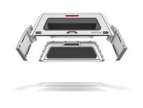 RAM 1500 Truck Bed Cap SmartCapEVOc Commercial OEM White For 19-24 RAM 1500 5.7 Foot Short Bed SmartCap
