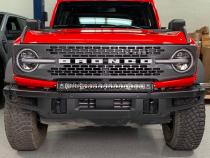 Bronco Steel Front Bumper 30In Center Light Mounting Bracket Kit Grimm Offroad