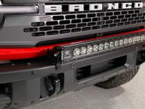 Bronco Steel Front Bumper 30In Center Light Mounting Bracket Kit Grimm Offroad
