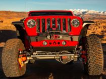 Powdercoat Nighthawk Front Bumper with Aluminum Skid for JK, JL, and JT - Black Powdercoat Artec Industries