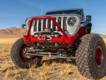 Bare Steel Nighthawk Mid-tube Stinger Front Bumper with Aluminum Skid for JK, JL, and JT - Bare Steel Artec Industries