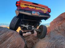 07-Up Jeep Wranger/Gladiator High Clearance Rear Cut Bumper End Pods Black Powdercoat Steel