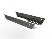 Jeep TJ Rocker Guards W/Stock Flares 97-06 Wrangler TJ Bare Steel Motobilt