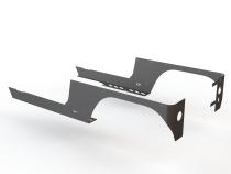 Jeep LJ Rocker Guards for Comp Cut Corners 04-06 Wrangler TJ Unlimited Bare Steel Motobilt
