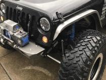 Aluminum Crusher 2 Inch Front Fenders for Jeep JK / JKU Motobilt