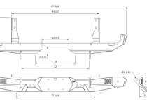 Gladius Rear Bumper for Jeep JT Gladiator Motobilt