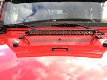 20 Inch LED Single Row Hood Light Mount Kit for Jeep JK Motobilt
