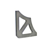 Scalloped Two Hole Gusset 3x3 Inch Steel Motobilt