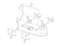 Bed Rail CB Antenna Mount Kit for Jeep Gladiator Powdercoat Motobilt