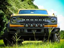 Front Bumper Mount For Baja Designs 4 Light XL Linkable Light Bar On 2021 Ford Bronco Bare Steel Motobilt