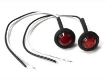 Jeep Side Marker/Fender Lights 3/4 Inch Red Lens LED 2 Pack Motobilt