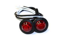 Jeep Side Marker/Fender Lights 3/4 Inch Red Lens LED 2 Pack Motobilt