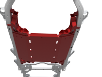 4 Link Suspension Bracket Kit With Skid Plate For 12-18 Jeep JKU Bare Steel Motobilt