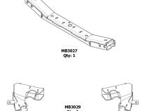 4 Link Front Suspension Brackets With Transmission Crossmember For 07-11 Jeep JKU Bare Steel Motobilt