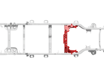 4 Link Front Suspension Brackets With Transmission Crossmember For 12-18 Jeep JKU Bare Steel Motobilt