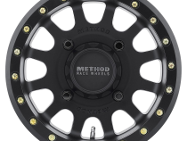 Aluminum Wheels 15x10 MR401 Beadlock UTV Bolt Pattern 5 On 114.3 Offset 25 Lip Size 2.05 Matte Black MB Method