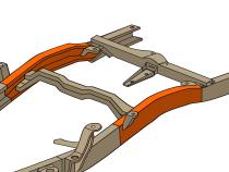 Over Axle Frame Repair Kit For 94-04 Chevy S10/GMC Sonoma Passenger Side Rust Buster Frameworks