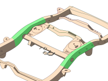 Over-the-Axle Frame Repair Kit For 03-14 Toyota 4Runner and FJ Cruiser Passenger Side Rust Buster Frameworks