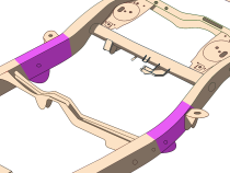 Mid Frame Repair Kit For 4Runner and FJ Cruiser Driver Side Rust Buster Frameworks