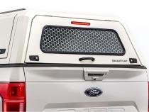 Rear Window Security Screen, 20-24 Jeep Gladiator EVO, EVOa, and EVOc Applications, SmartCap Fits Caps w/Serial Number's beginning with a date (DDMMYY) after 010422 and ending with MB, WH, or SA