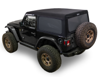 Supertop Glide Jeep 2018-2025 Wrangler JL 2-Door Squareback Premium Black Twill Bestop