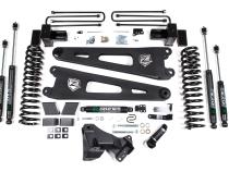17-19 Ford F-250/350 Super Duty 4 Inch Radius Arm Lift Kit 2 Inch Rear Block Diesel 3 Leaf Main Fox Adventure Shocks Adventure Series Shocks Zone Offroad