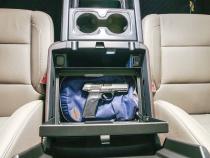 Console Safe - 14-19 Silverado/Sierra 1500 {19 Old Body Style} / 15-19 2500HD/3500HD / 15-20 Suburban/Tahoe/Yukon/Yukon XL w/ Flow-Thru Console Black Tuffy Security Products