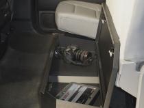 Rear Underseat Lockbox - 07-19 Silverado/Sierra 1500 19 Old Body Style} / 07-19 2500HD/3500HD w/ Crew Cab 60% Length Black Tuffy Security Products