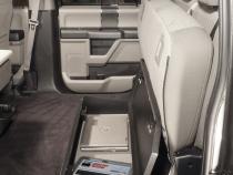 Rear Underseat Lockbox 15-22 F-150 17-22 F-250/350/450 Super Duty w/ Crew Cab 60 Percent Length Black Tuffy Security Products