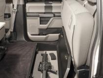 Rear Underseat Lockbox 15-22 F-150 17-22 F-250/350/450 Super Duty w/ Crew Cab 60 Percent Length Black Tuffy Security Products