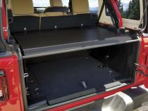 Deluxe Cargo Enclosure - 18-22 Wrangler JL {21-22 Exc. 4XE} w/o OEM Subwoofer Rear Seats Must Be Removed on 2-Door Models Black Tuffy Security Products