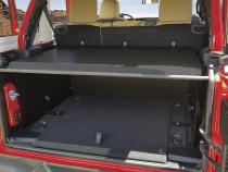 Deluxe Cargo Enclosure - 18-22 Wrangler JL {21-22 Exc. 4XE} w/o OEM Subwoofer Rear Seats Must Be Removed on 2-Door Models Black Tuffy Security Products