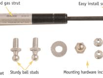 Console Gas Strut Kit Universal 7 1/2 Inch Black Tuffy Security Products