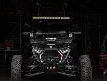 S8 10 Inch Light Bar Hood Mount Kit Polaris 2025 RZR ProR; ProS; ProXP, Clear Baja Designs