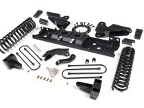 19-24 RAM 3500 4.5 Inch Radius Arm Bracket 2 Inch Rear Block With Overload Diesel 8-Bolt T-Case Fox Adventure Shocks Zone Offroad