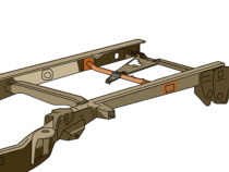 04-08 F150 4x4 SuperCab 6.5 Foot Bed Forward Spare Tire Crossmember Rust Buster Frameworks