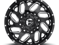 Dually Wheels 22X8.25 Triton Dually D581 8 On 165.1 Gloss Black Milled 121.5 Bore 105 Offset Mesh Spoke Front Dually Fuel Off Road Wheels