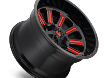 Aluminum Wheels 20X12 Hardline D621 5 On 114.3/5 On 127 Gloss Black/Candy Red 78.1 Bore -44 Offset Fuel Off Road Wheels