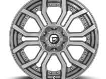Aluminum Wheels 22X10 Rage Platinum D713 5 On 127/5 On 139.7 Brushed Gunmetal Gray Tinted Clear 87.1 Bore -18 Offset Fuel Off Road Wheels