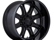 Aluminum Wheels 22X10 Darkstar FC853MB 5 On 114.3/5 On 127 Matte Black/Gloss Black Lip 78.1 Bore 10 Offset Fuel Off Road Wheels