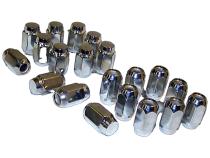 Chrome Wheel Lug Nut Kit for 1977-1986 Jeep CJ-5, CJ-7, CJ-8, Incl. 20 Nuts Crown Automotive