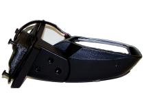 Black ; Right Power, Manual Folding Mirror for Jeep 2007-2010 MK Patriot Crown Automotive